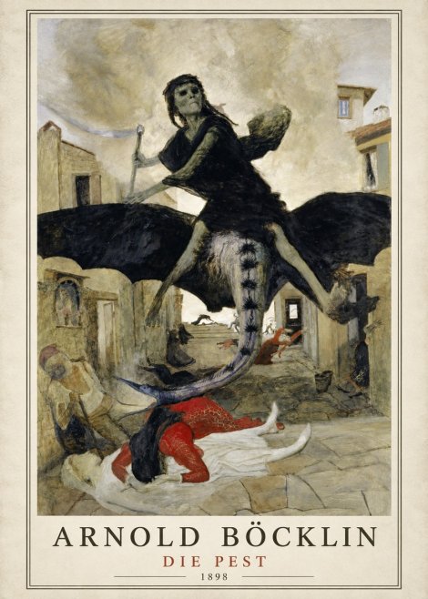 Arnold Böcklin Die Pest II No1 - Poszter