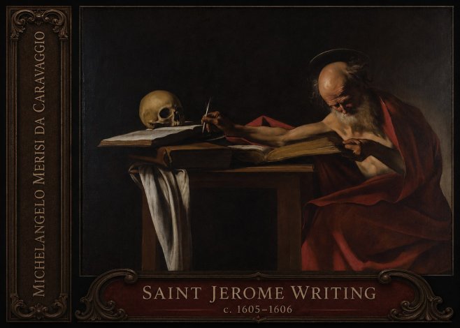 Michelangelo Merisi da Caravaggio Saint Jerome Writing I No4 - Poszter
