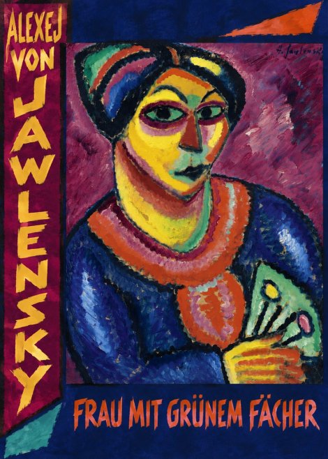 Alexej von Jawlensky Frau Mit Grünem Fächer No3 - Poszter