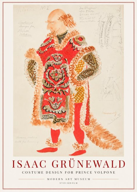Isaac Grünewald Costume Design for a Theatre Production No2 - Poszter