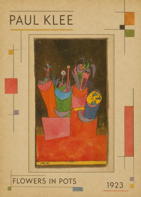 Paul Klee Flowers in Pots No1 - Poszter