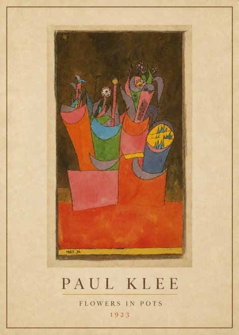 Paul Klee Flowers in Pots No4 - Poszter