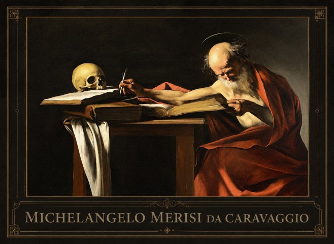 Michelangelo Merisi da Caravaggio Saint Jerome Writing II No1 - Poszter