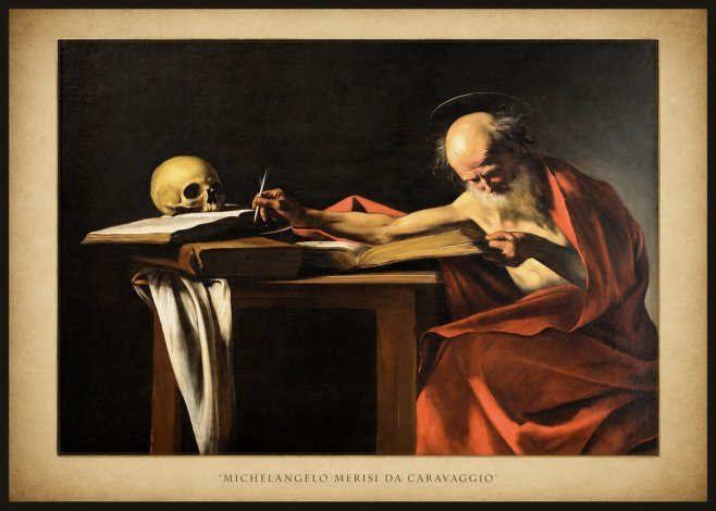 Michelangelo Merisi da Caravaggio Saint Jerome Writing II No4 - Poszter