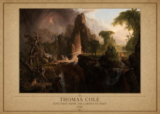 Thomas Cole Expulsion from the Garden of Eden II No1 - Poszter