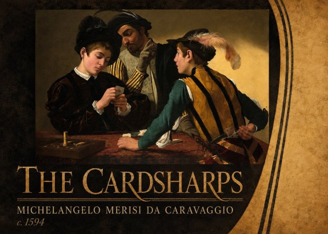 Michelangelo Merisi da Caravaggio The Cardsharps III No2 - Poszter