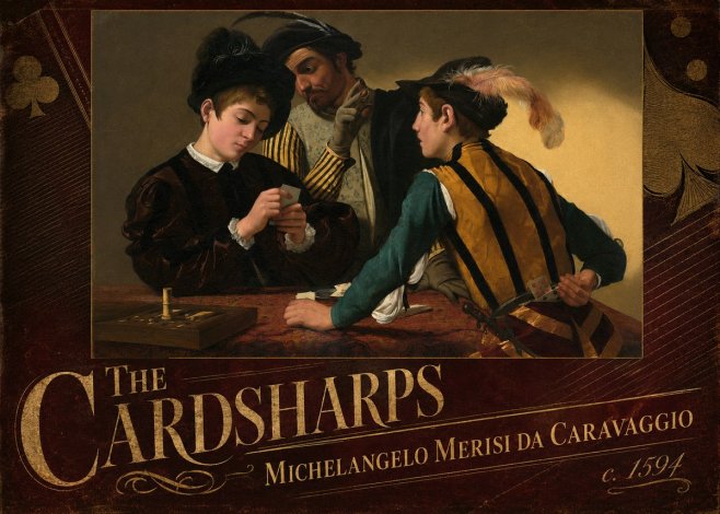 Michelangelo Merisi da Caravaggio The Cardsharps III No4 - Poszter