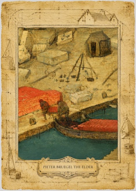 Pieter Bruegel A Harbor Scene Detail No3 - Poszter