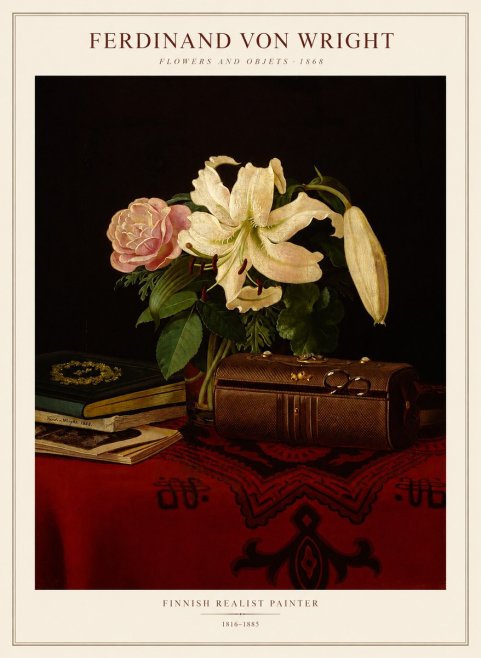 Ferdinand von Wright Flowers and Objets No1 - Poszter