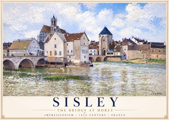 Sisley Moret-sur-loing No2 - Poszter