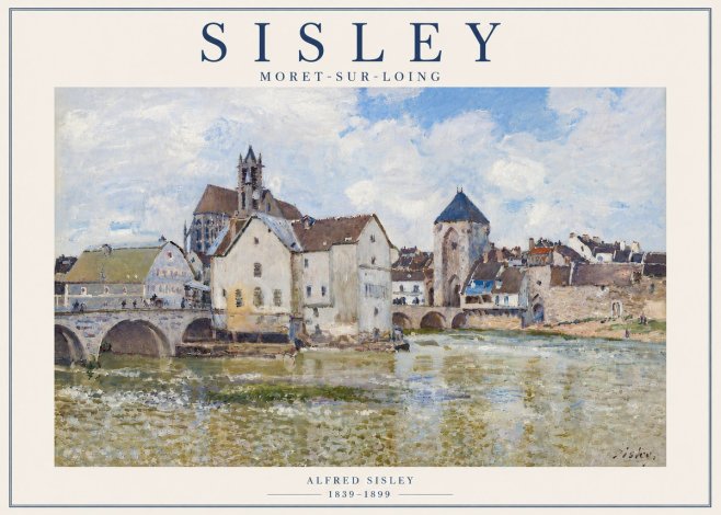Sisley Moret-sur-loing No6 - Poszter