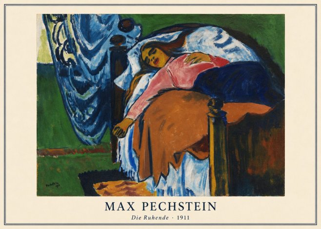 Max Pechstein Die Ruhende No4 - Poszter