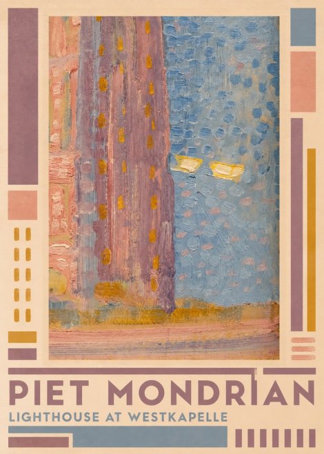 Piet Mondrian Lighthouse at Westkapelle No2 - Poszter