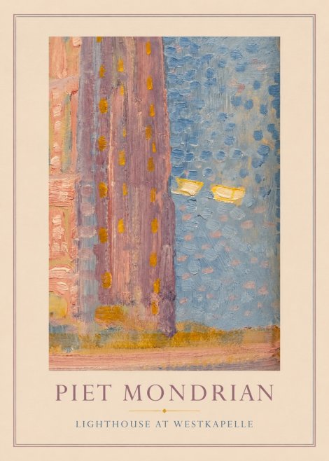 Piet Mondrian Lighthouse at Westkapelle No4 - Poszter