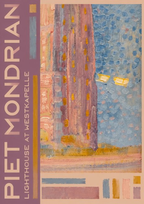 Piet Mondrian Lighthouse at Westkapelle No6 - Poszter