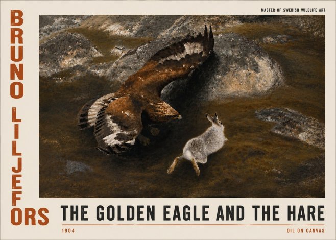 Bruno Liljefors The Golden Eagle and the Hare, 1904 No4 - Poszter