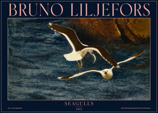Bruno Liljefors Seagulls No3 - Poszter