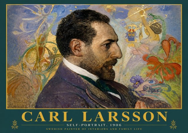 Carl Larsson Self-portrait. 1906 No4 - Poszter