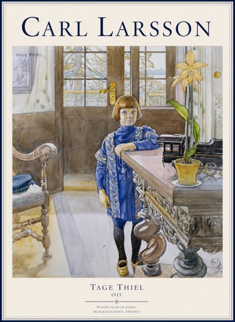Carl Larsson The Artist's Son, Tage Thiel No5 - Poszter