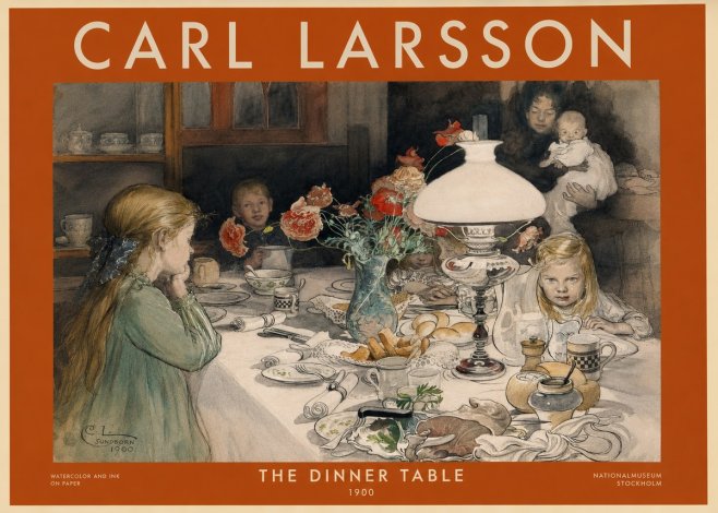 Carl Larsson The Dinner Table No2 - Poszter