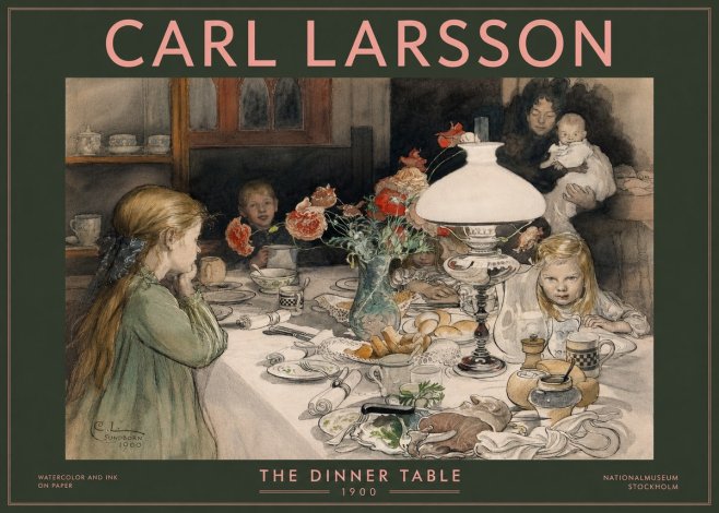 Carl Larsson The Dinner Table No3 - Poszter