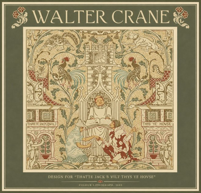 Walter Crane Design for "Thatte Jack B Vilt Thys Ye Hovse" No5 - Poszter