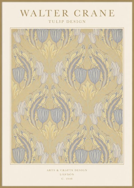 Walter Crane Tulip Design I No1 - Poszter