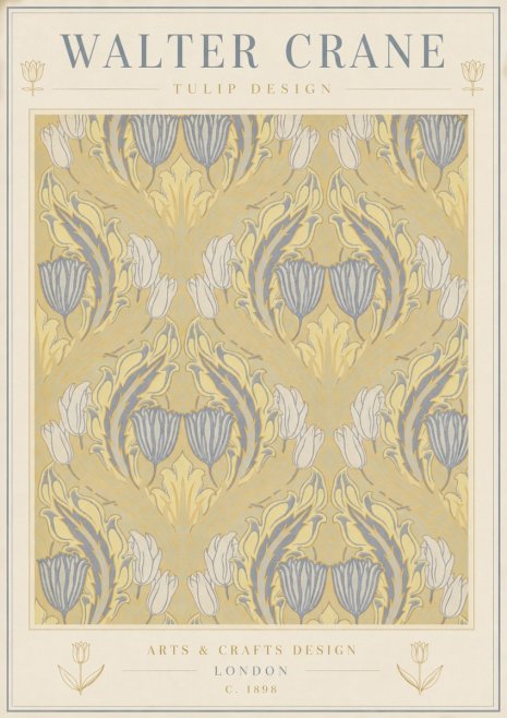 Walter Crane Tulip Design I No3 - Poszter