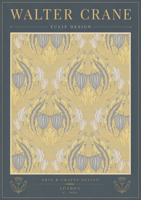 Walter Crane Tulip Design I No6 - Poszter