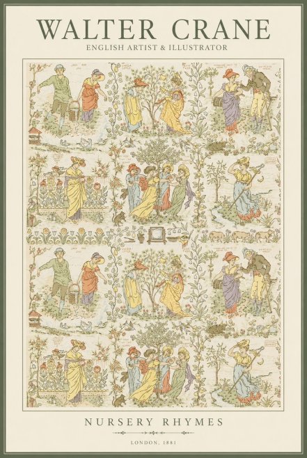 Walter Crane Nursery Rhymes No1 - Poszter