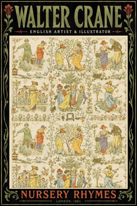 Walter Crane Nursery Rhymes No6 - Poszter