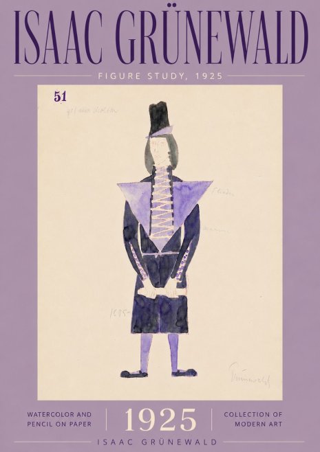 Isaac Grünewald Figure Study, 1925 No5 - Poszter
