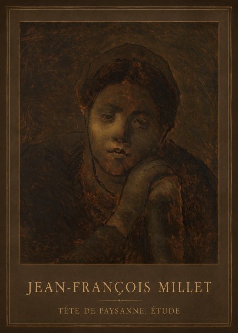Jean-François Millet Tête De Paysanne, Étude No2 - Poszter