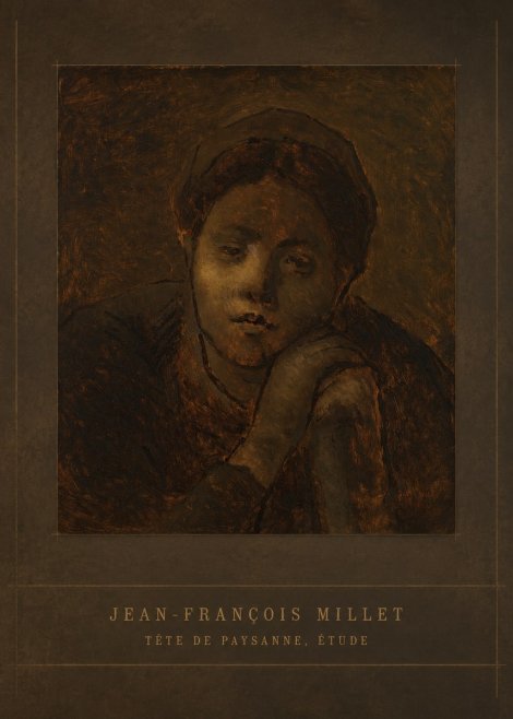 Jean-François Millet Tête De Paysanne, Étude No4 - Poszter