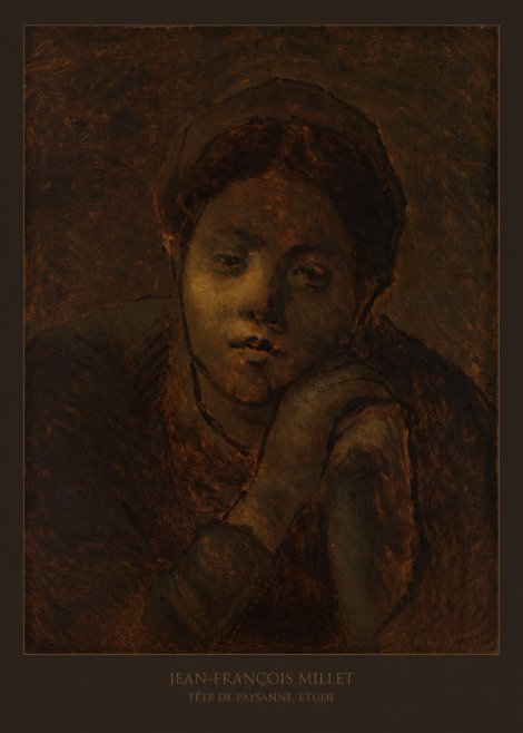 Jean-François Millet Tête De Paysanne, Étude No6 - Poszter
