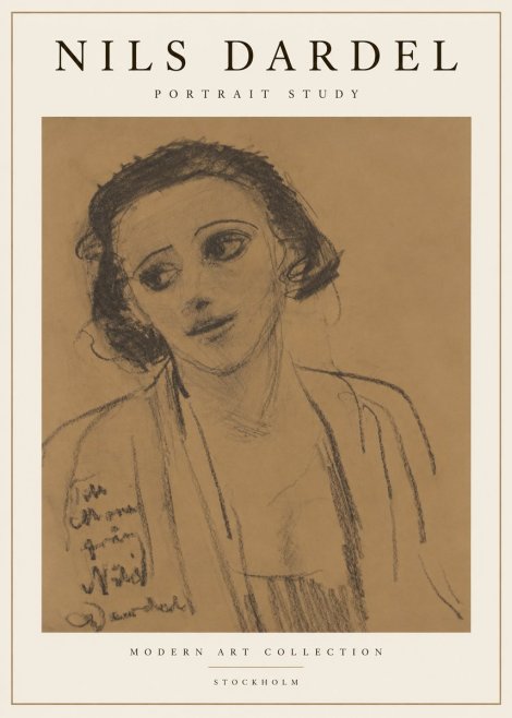 Nils Dardel Portrait Study No1 - Poszter