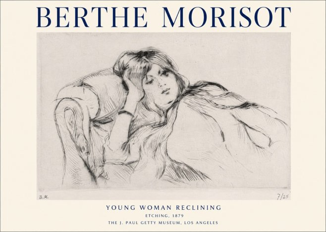 Berthe Morisot Young Woman Reclining I No1 - Poszter