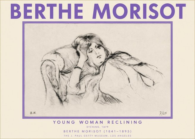 Berthe Morisot Young Woman Reclining I No2 - Poszter