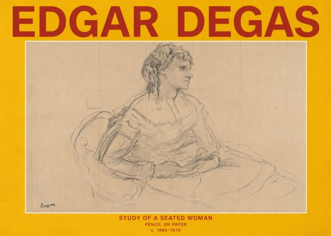 Edgar Degas Study of a Seated Woman No2 - Poszter