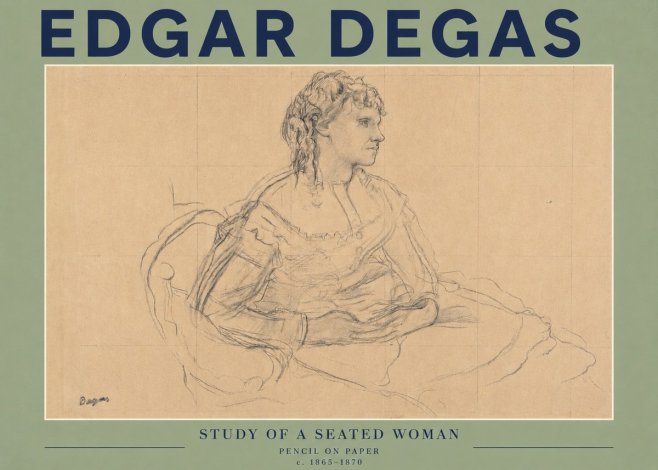 Edgar Degas Study of a Seated Woman No3 - Poszter