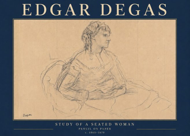 Edgar Degas Study of a Seated Woman No4 - Poszter