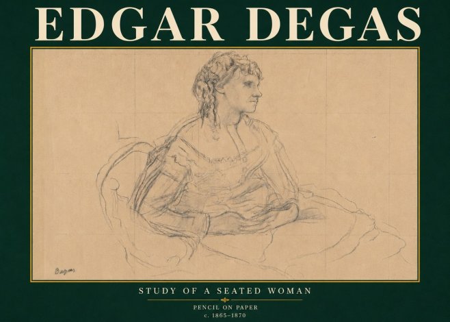 Edgar Degas Study of a Seated Woman No6 - Poszter