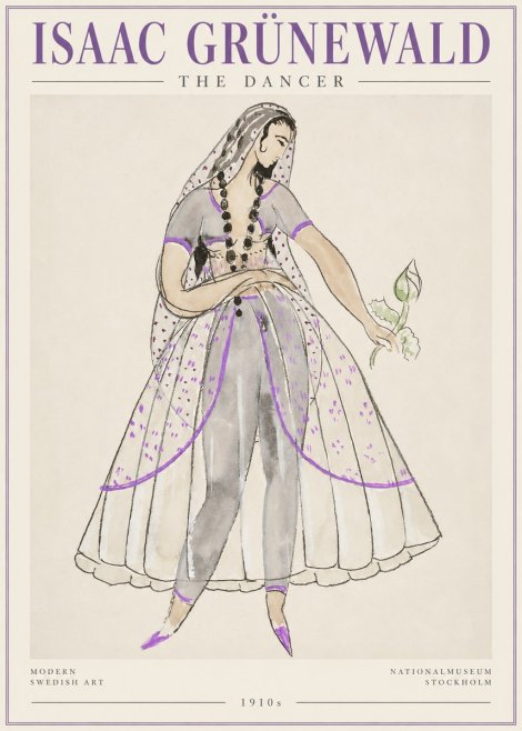 Isaac Grünewald Costume Study IV No3 - Poszter
