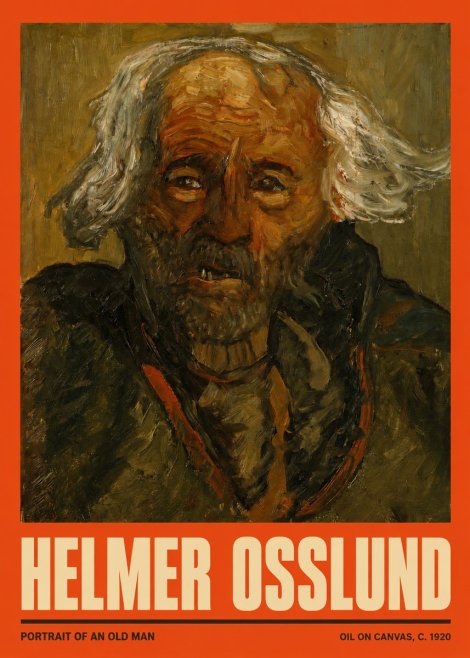 Helmer Osslund Portrait of an Old Man No2 - Poszter