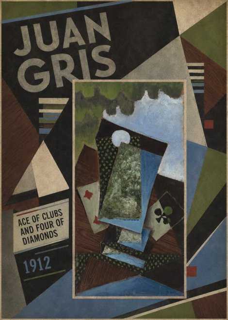 Juan Gris Ace of Clubs and Four of Diamonds No2 - Poszter