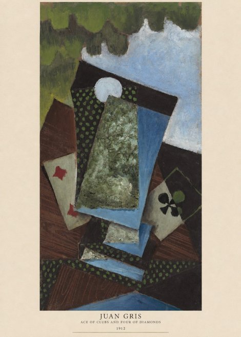 Juan Gris Ace of Clubs and Four of Diamonds No6 - Poszter