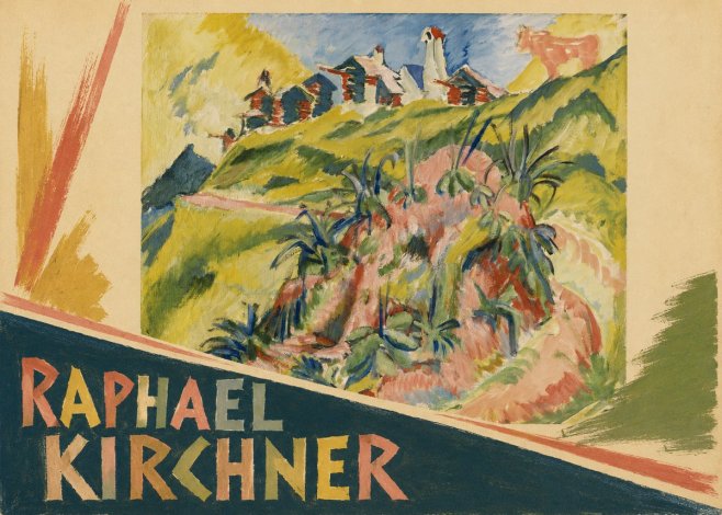 Raphael Kirchner Hillside Dwellings with Alpine Cow No3 - Poszter