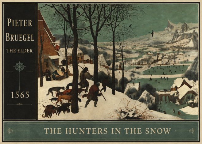 Pieter Bruegel The Hunters in the Snow I No2 - Poszter