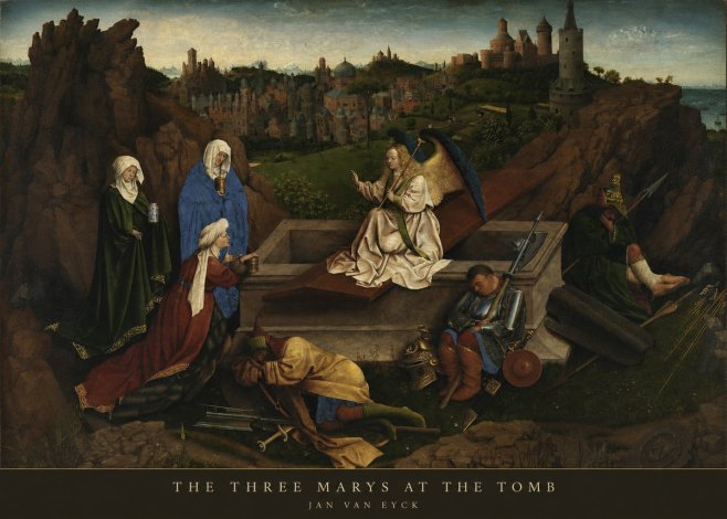 Jan van Eyck The Three Marys at the Tomb No5 - Poszter