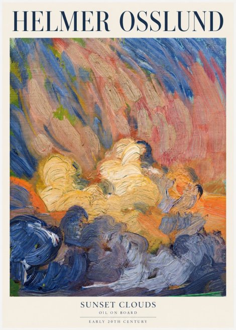 Helmer Osslund Sunset Clouds No1 - Poszter